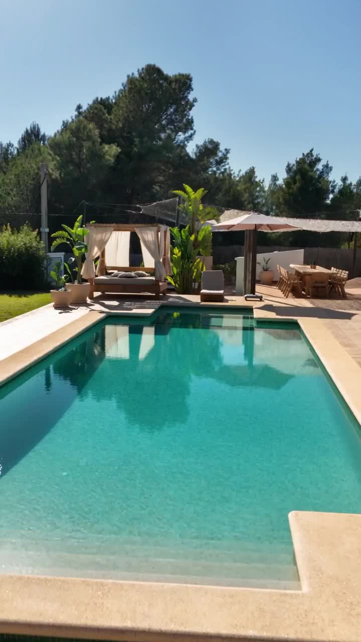 Cinematic STILVISTA pool and exterior reel showing a sunlit pool, cabana and terrace